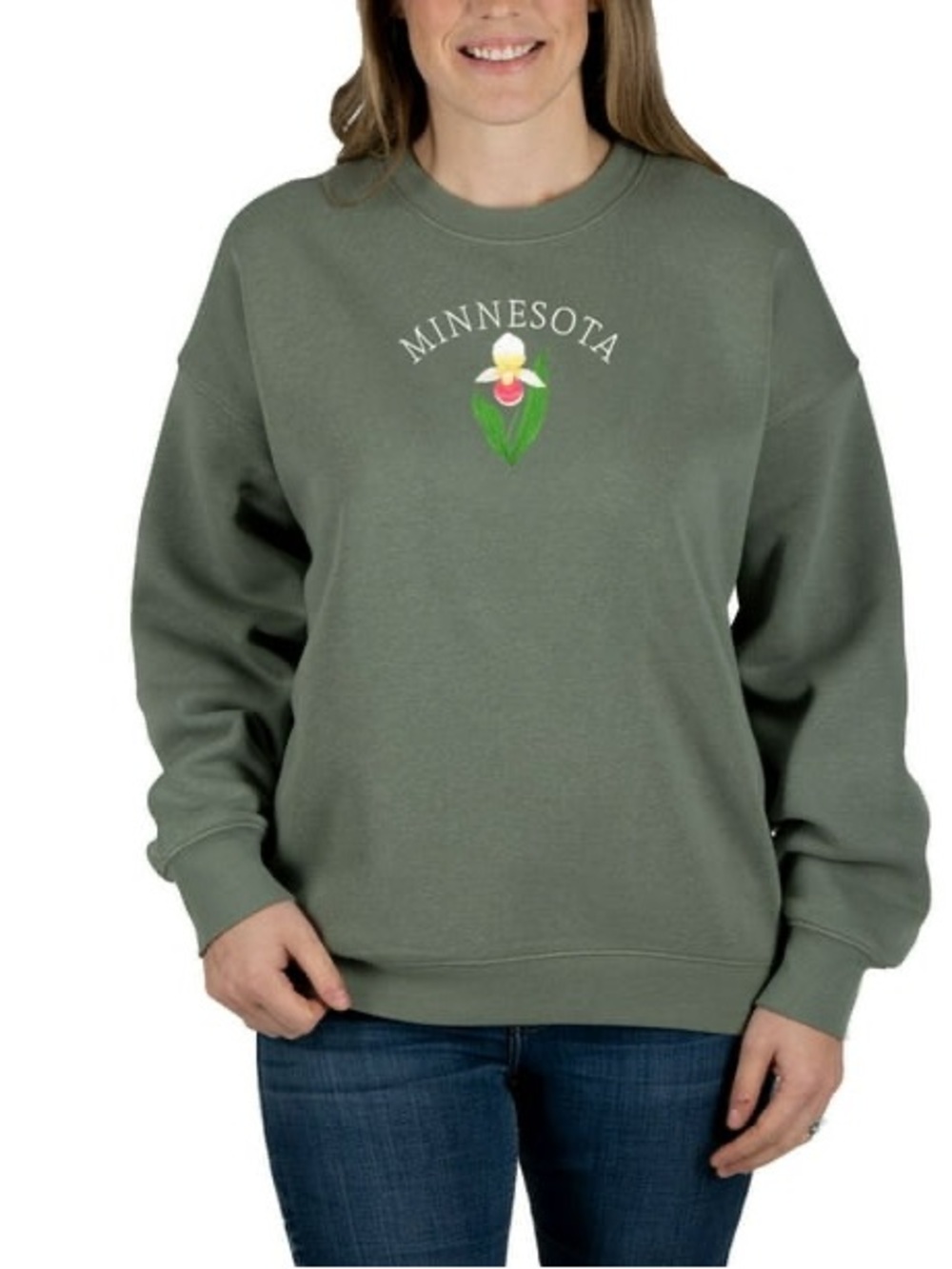 State of Mine Women's Embroidered Flora State Sweatshirt
